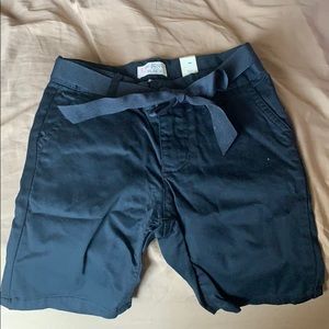 Girls navy shorts with ribbon!